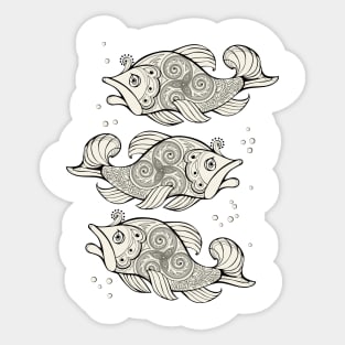 Fishes with Celtic trickle Sticker